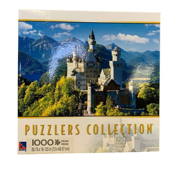 Sure-Lox Puzzlers Collection Majestic Castle On Hill Mountains 1000 Piece Puzzle - Picture 1 of 3